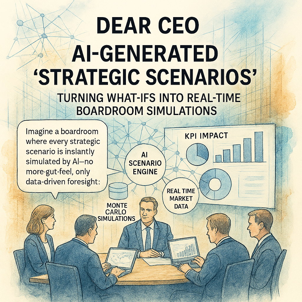 Dear CEO – AI‑Generated ‘Strategic Scenarios – Turning What‑Ifs Into Real‑Time Boardroom Simulations
