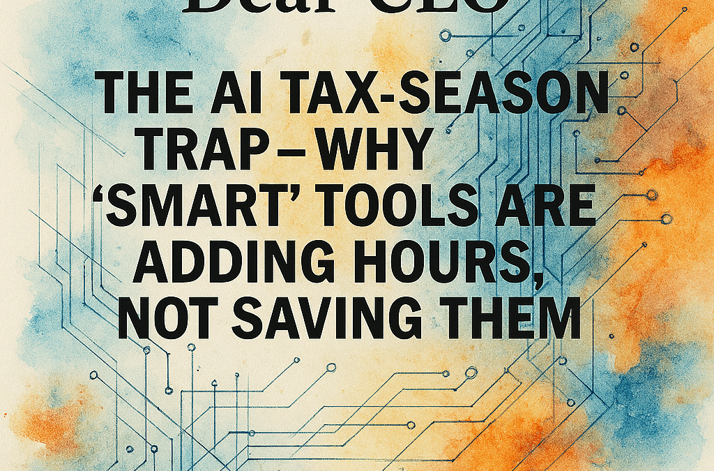Dear CEO – The AI Tax‑Season Trap – Why Smart Tools Are Adding Hours, Not Saving Them