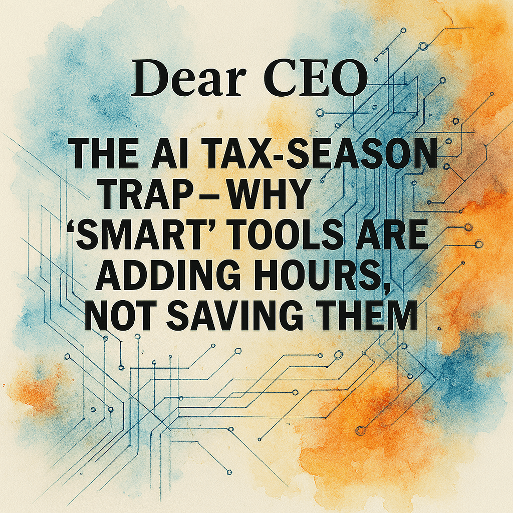 Dear CEO – The AI Tax‑Season Trap – Why Smart Tools Are Adding Hours, Not Saving Them