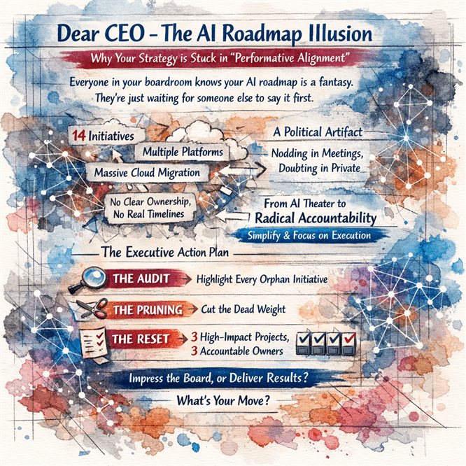 Dear CEO – The AI Roadmap Illusion – Why Your Strategy is Stuck in Performative Alignment