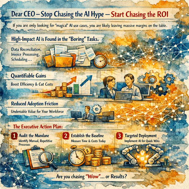 Dear CEO – Stop Chasing the AI Hype – Start Chasing the ROI